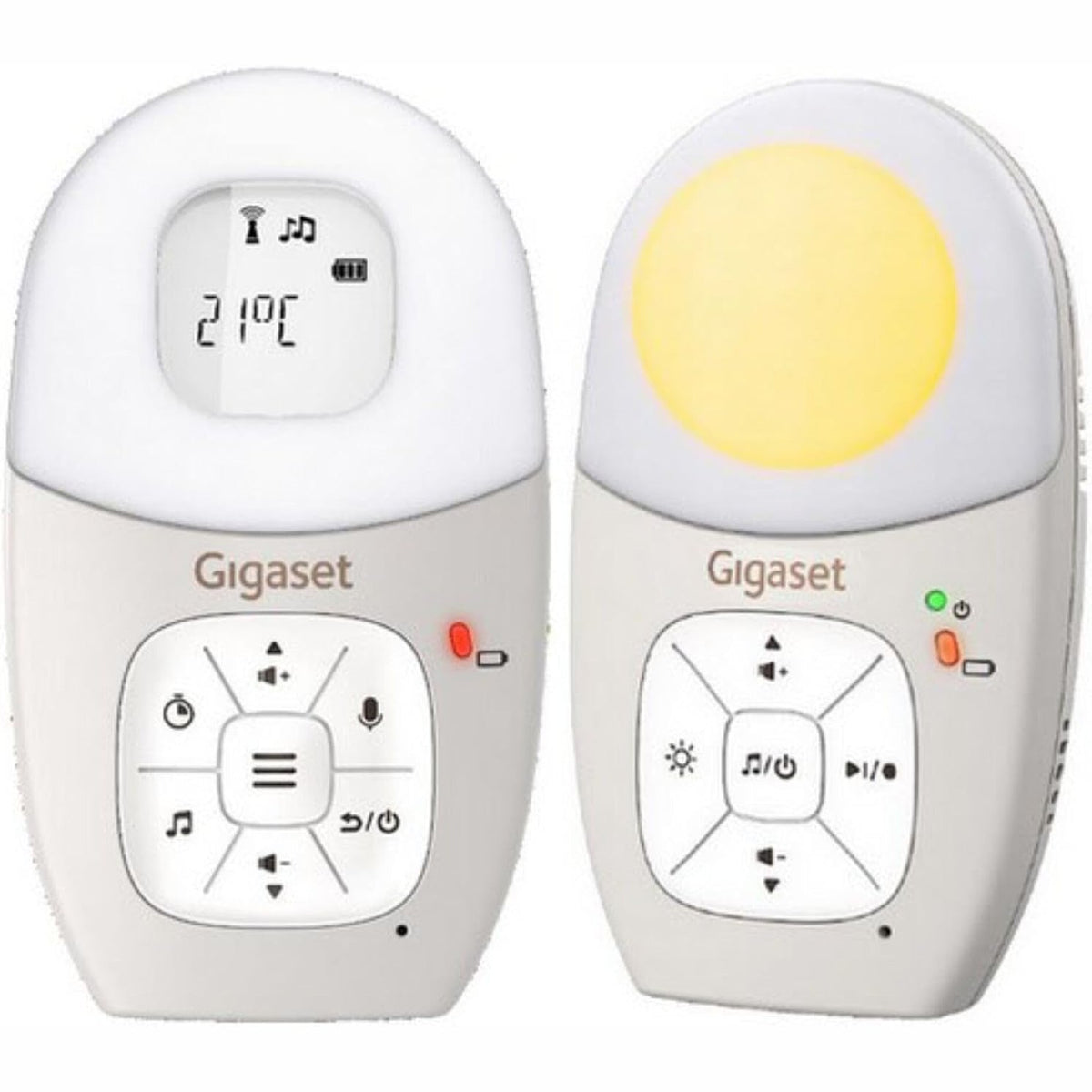 309689 - GIGASET Baby 100 Audio, monitor audio për foshnje me teknologji DECT, komunikim dypalësh, rreze veprimi 300 m, kohëmatës ushqyerjeje, sensor temperature, dritë nate, gri e ngrohtë
