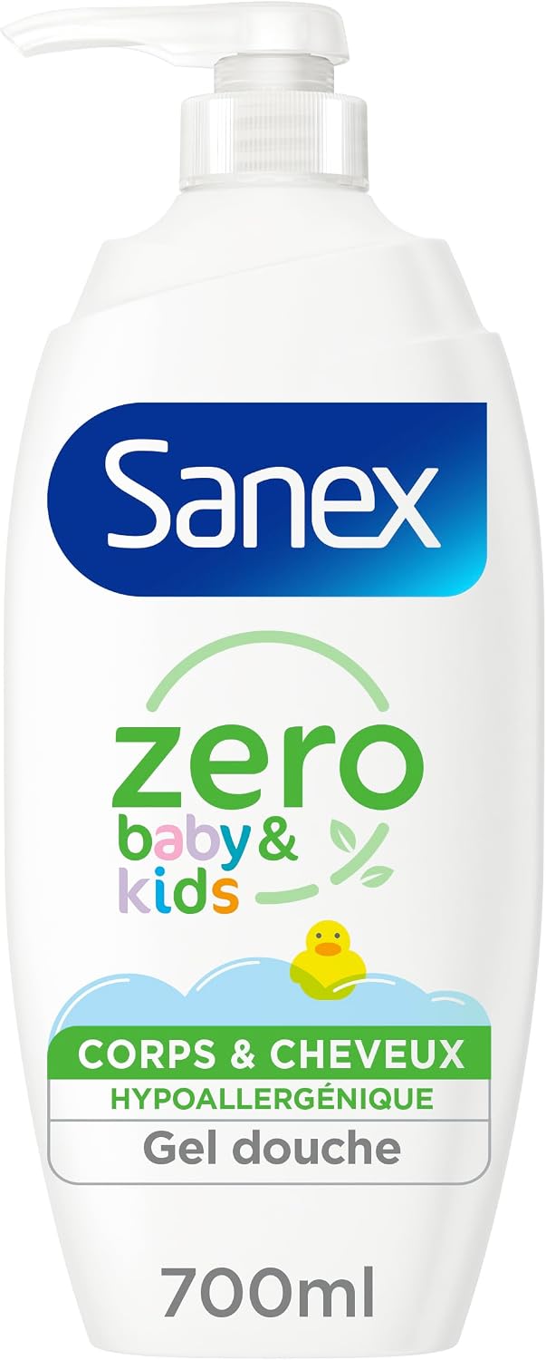 318895 - SANEX POMPË XHELI DUSHI ZERO BABY KIDS, PA SAPUN, PËR LËKURË DELIKATE, FOSHNJE DHE FËMIJË, 700 ML