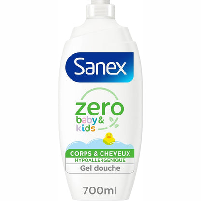 318896 - SANEX POMPË XHELI DUSHI ZERO BABY KIDS, PA SAPUN, PËR LËKURË DELIKATE, FOSHNJE DHE FËMIJË, 700 ML