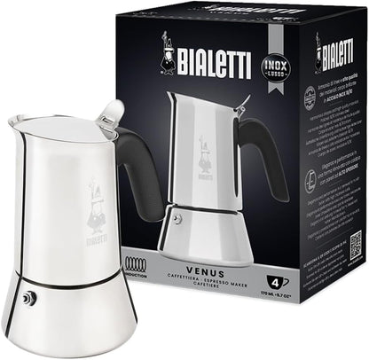 227631 - BIALETTI Venus - Makinë kafeje me induksion, çelik inox, 4 filxhanë kafeje (170 ml)