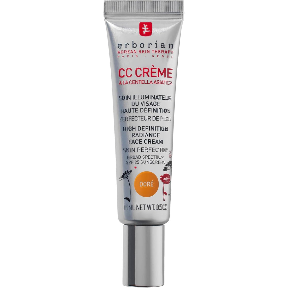 298476 - ERBORIAN Krem CC për fytyrën me Centella Asiatica, hidratues, SPF 25, 15 ml
