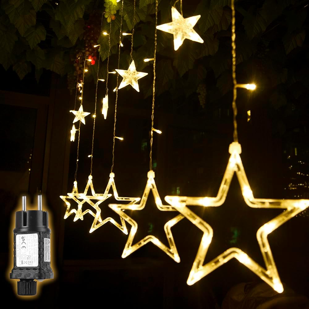 214170 - SALCAR Drita me tela me 12 yje LED, 2M, drita LED perde me 8 mënyra