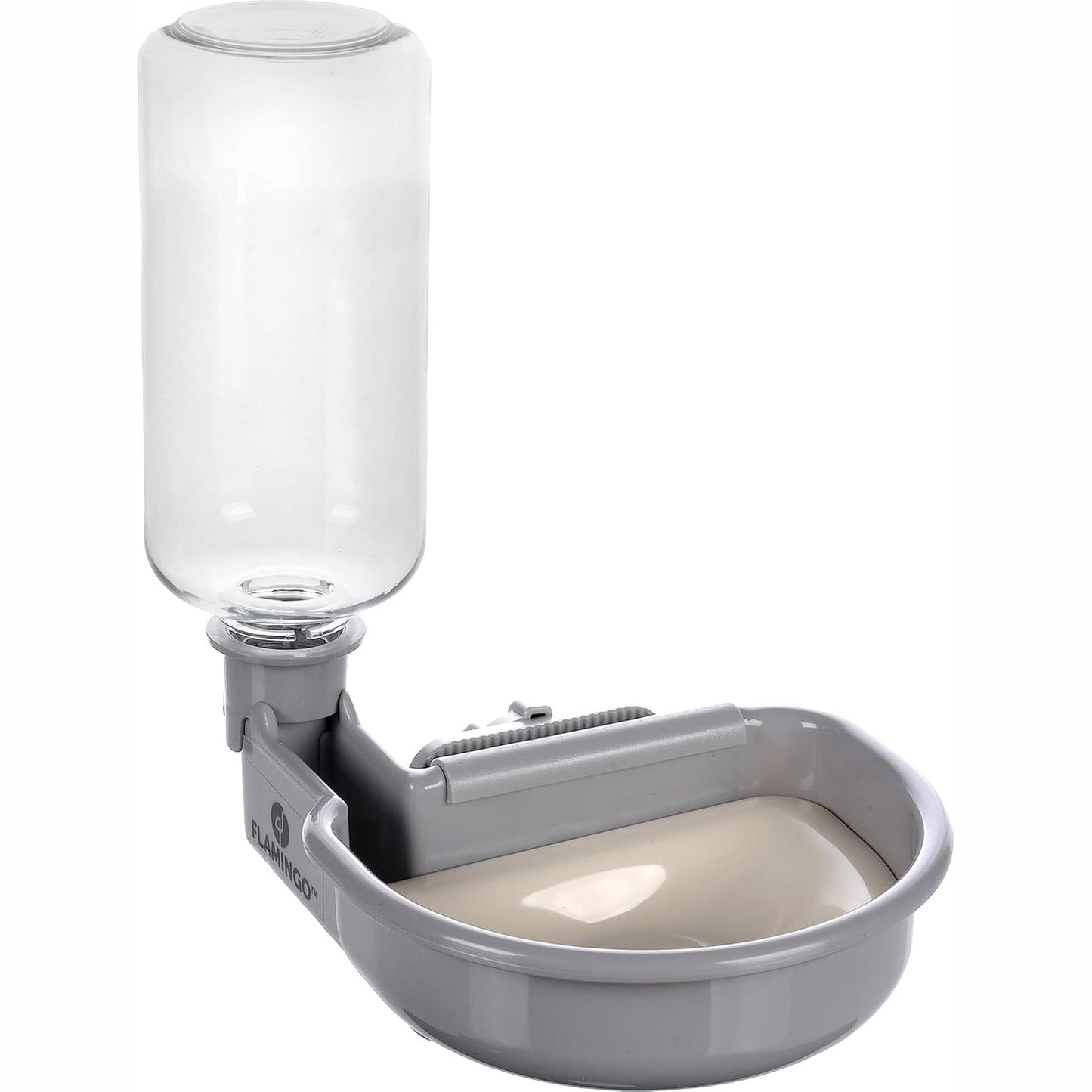 223921 - FLAMINGO Enë uji me shishe për kafaze teli, gri, 480ml - Universale për të gjitha kafazet