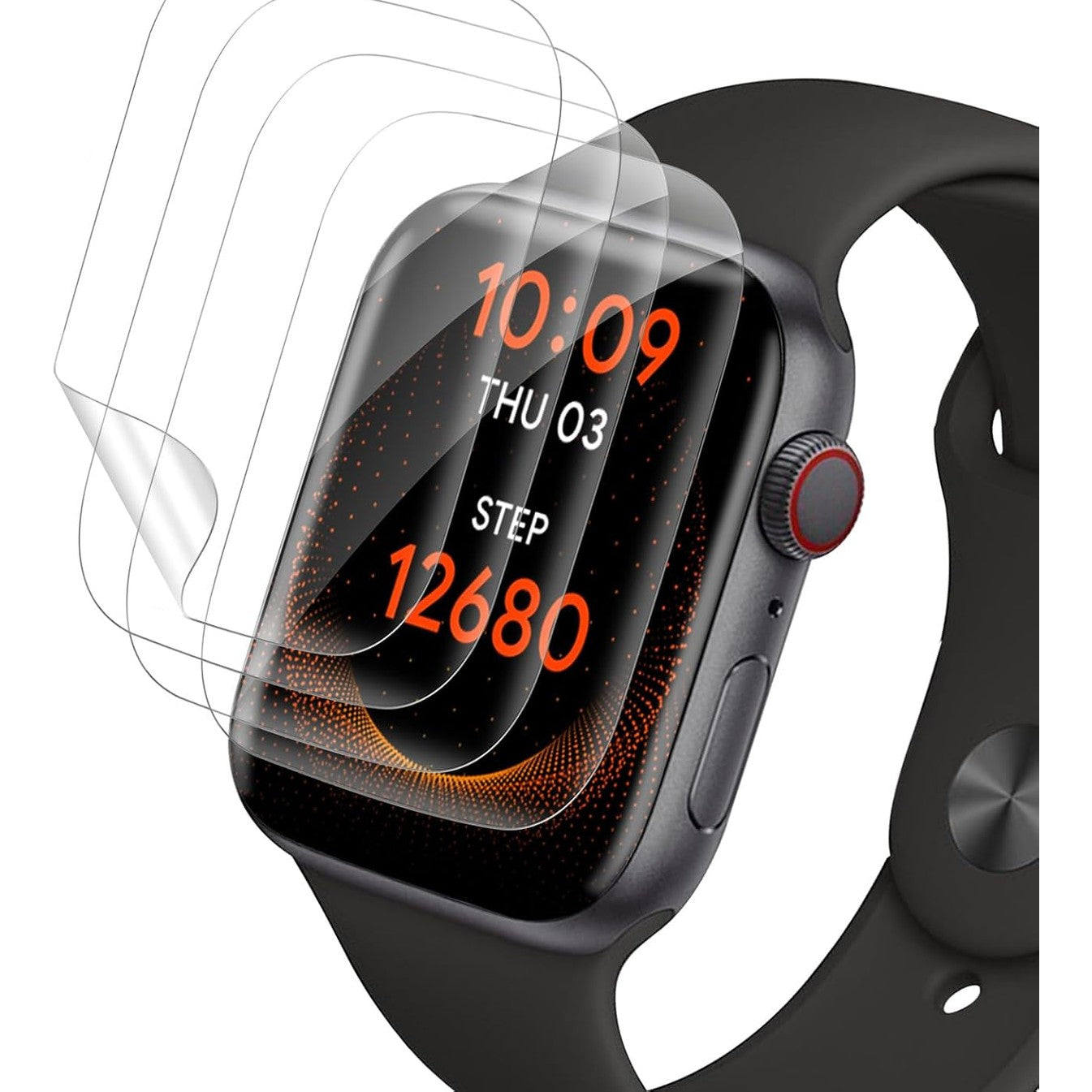 276660 - CARANTEE Mbrojtëse ekrani me 4 copë TPU prej qelqi të temperuar për Apple Watch Series SE/6/5/4, 40 mm