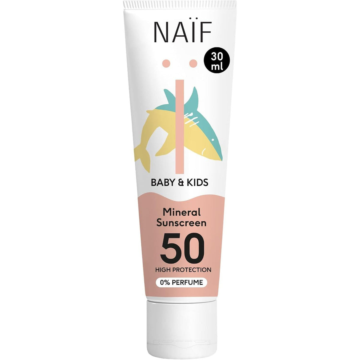 302548 - NAÏF KREM MBROJTËS NGA DIELLI, SPF 50, 30ml, për foshnje dhe fëmijë, Pa mikroplastikë, Rezistent ndaj ujit
