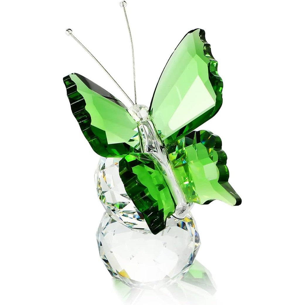 216657 - H&D Figurinë Fluture Fluturuese me Kristal, Statujë e Prerë prej Xhami