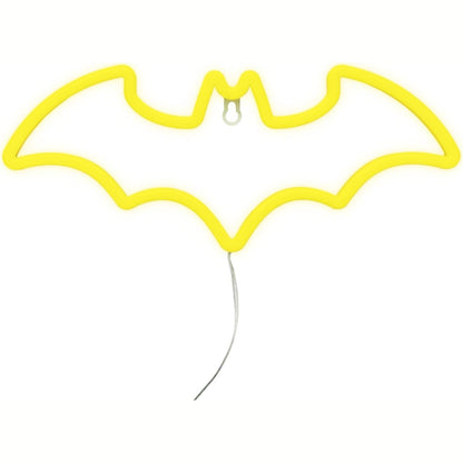 222827 - PALADONE Llambë neoni LED Batman, e licencuar zyrtarisht nga DC Comics, furnizim me energji USB, e verdhë