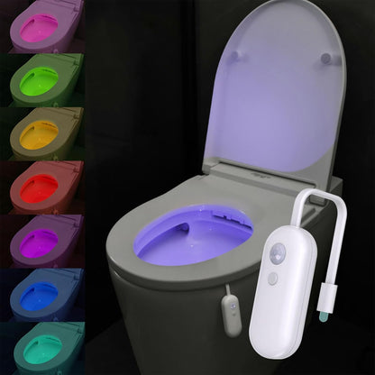 169078 - ABOHU Dritë LED për Tualet me 16 Ngjyra, Sensor Lëvizjeje, Rezistent ndaj Ujit, Rikarikueshme me USB, Dhuratë për Meshkuj dhe Femra