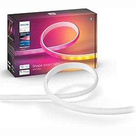 177019 - PHILIPS HUE Set Baze Shiriti Drite White & Color Ambiance Gradient (2 m), Shirit LED i errësueshëm, Sistemi i Ndriçimit Hue me 16 milion ngjyra dhe gradiente, Kontroll Inteligjent i dritës nëpërmjet Zërit ose Aplikacionit