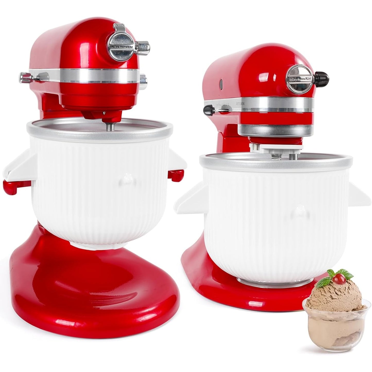 288285 - GDRTWWH Pajisje shtesë për makinën e akullores për mikserët stativë KitchenAid, e përshtatshme për ngritësin e enëve KitchenAid 4.3L dhe 4.8L (i sigurt për lavastovilje)