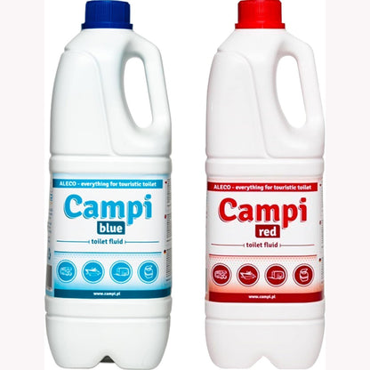 312200 - CAMPI Set Kimikatesh për Tualete Kampingu Blu 2L + E Kuqe 2L