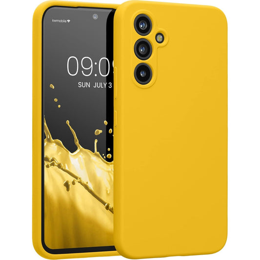 190418 - KWMOBILE Mbrojtëse për Samsung Galaxy A54 5G, Prej Silikoni të Butë TPU, Ngjyra e Verdha Rrezatuese