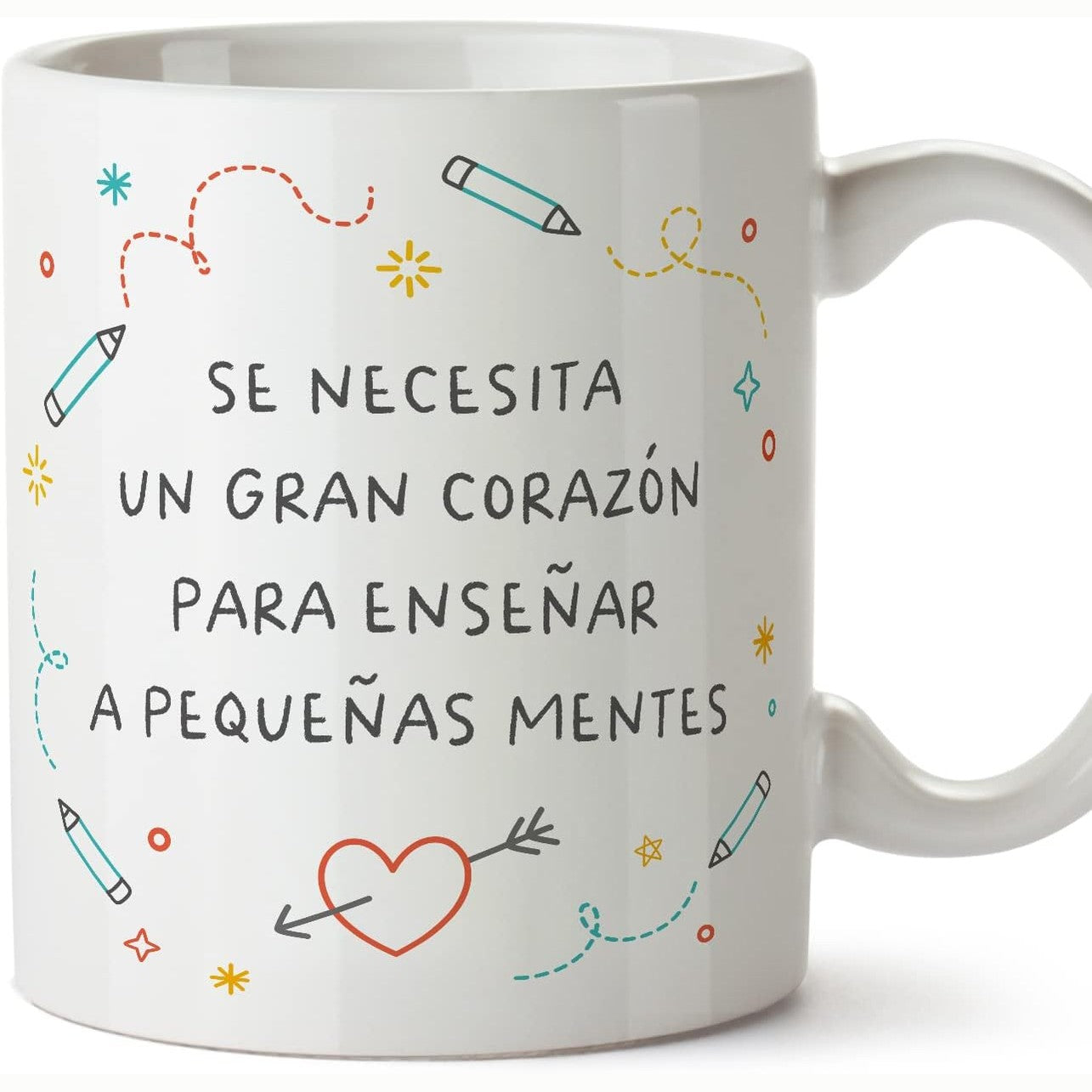 225138 - MUGFFINS Gota për Mësues - Në Spanjisht - Mendje të Vogla - 11 oz / 330 ml - Dhuratë Origjinale dhe Argëtuese