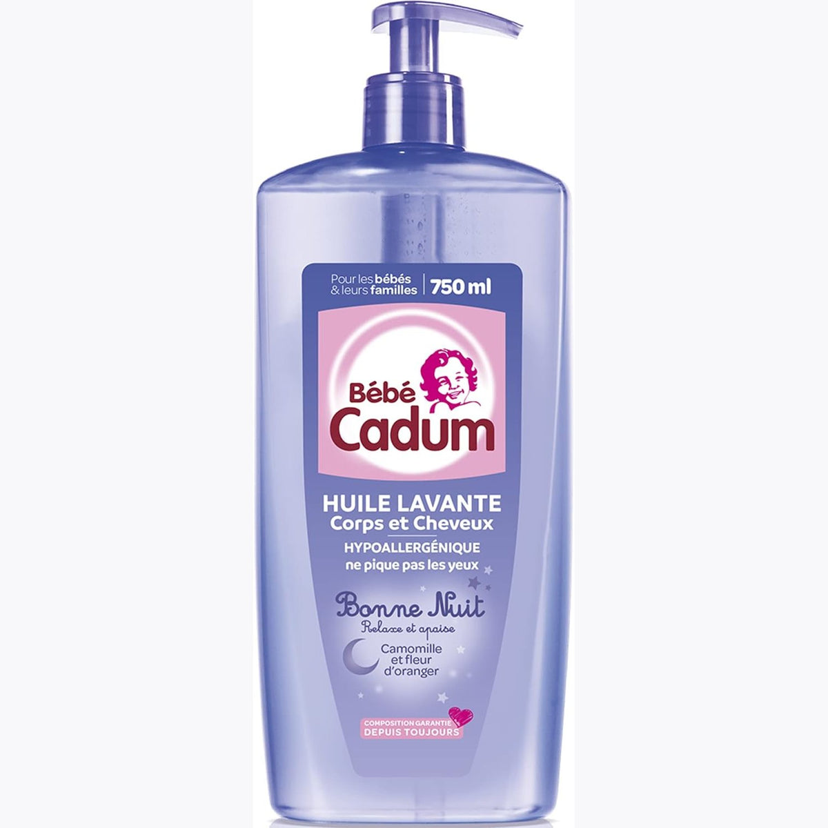 318994 - CADUM Vaj larës trupi dhe flokësh, qetësues, hipoalergjik, pastrues dhe ushqyes për foshnje, pako me 1 copë