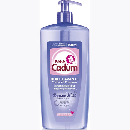 318994 - CADUM Vaj larës trupi dhe flokësh, qetësues, hipoalergjik, pastrues dhe ushqyes për foshnje, pako me 1 copë
