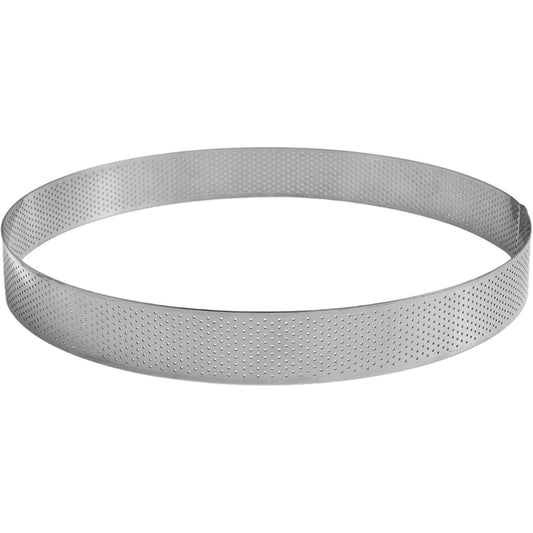 228610 - GOBEL - Unazë e shpuar për tartë - Çelik inox - Ø 28 cm - Lartësi 3.5 cm - Prodhuar në Francë