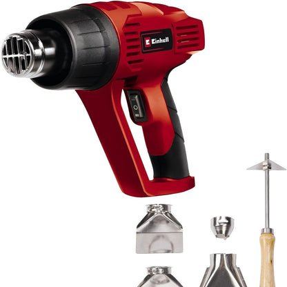 288895 - EINHELL Pistoletë me ajër të nxehtë TH-HA 2000/1, 2000 W, 2 cilësime temperature 350°/550°, mbrojtje nga mbinxehja, përfshirë 4 gryka