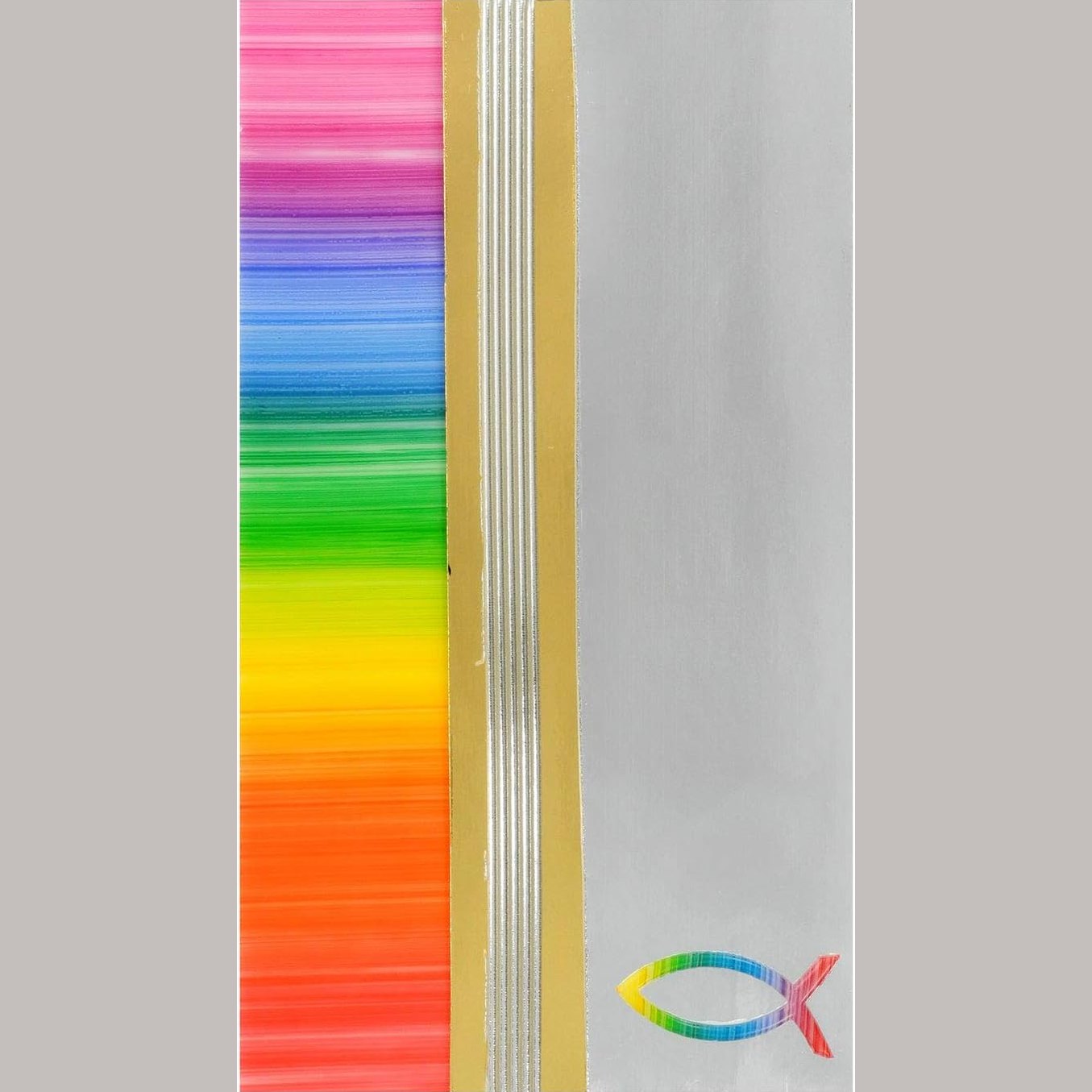 253788 - PRACHT CREATIVES Fletë dylli përzierës ylberi/metalike, 200 x 50 x 0.5 mm, 3 shirita dylli gjysmë