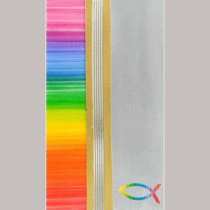 253788 - PRACHT CREATIVES Fletë dylli përzierës ylberi/metalike, 200 x 50 x 0.5 mm, 3 shirita dylli gjysmë