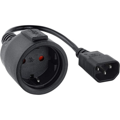 277258 - NANOCABLE 10.22.0901 – Kabllo Adaptori Energjie për UPS, C14 mashkull në CEE7 femër, 25 cm, i Zi