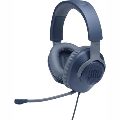 268234 - JBL Quantum 100 – Kufje për Lojëra me Tel dhe Mikrofon të Lëvizshëm – Ngjyra: Blu