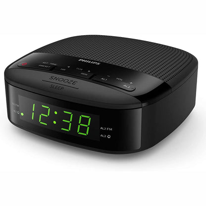 305431 - PHILIPS Radio me orë R3205/12, Radio FM, Alarm i dyfishtë, Kohëmatës gjumi, Radio dixhitale, Dizajn kompakt, Bateri rezervë, Deri në 10 parazgjedhje