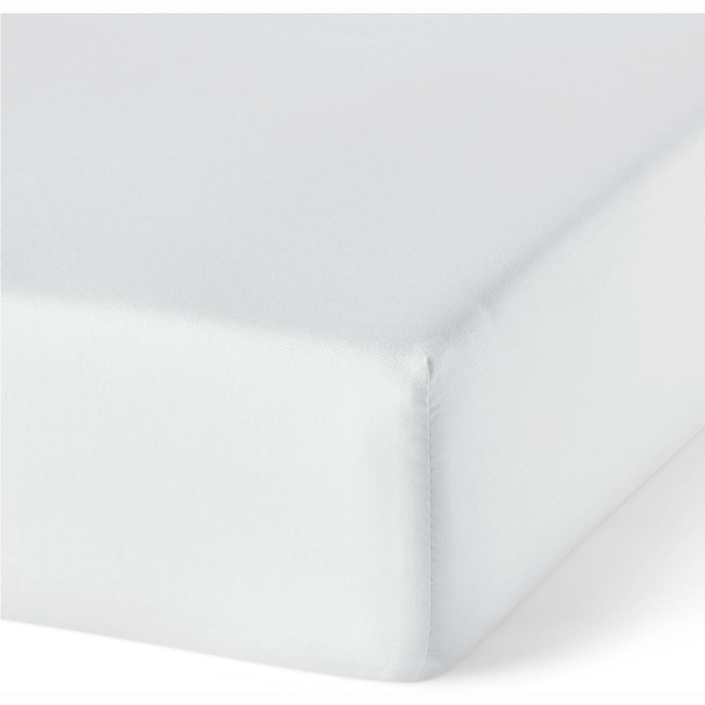 219307 - AMAZON BASICS Çarçaf i ngushtë prej pambuku organik, 200 x 200 cm, i bardhë