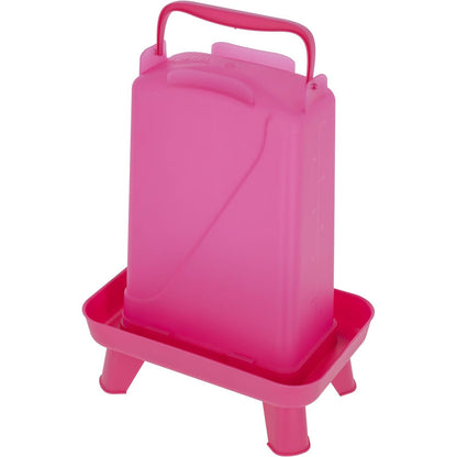 224656 - KERBL - Pijesë plastike me këmbë, 5.5 l, rozë, 19x28x39.5 cm, për shpendë