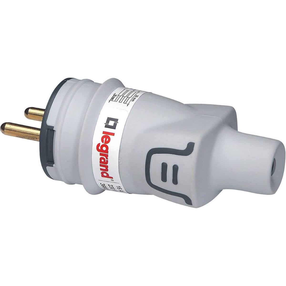 335478 - LEGRAND - spinë mashkull Plexo me Tokëzim - plastike - IP44 - gri