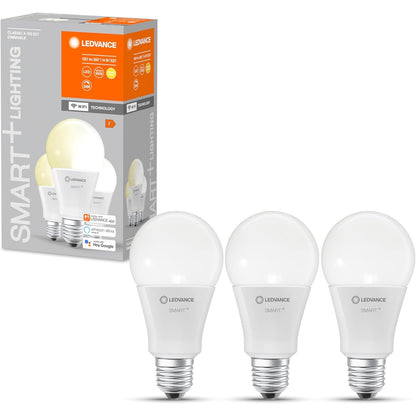 215188 - LEDVANCE Llampa LED Smart, E27, Dimmbar, 2700 K, 100W Zëvendësim, Pako me 3