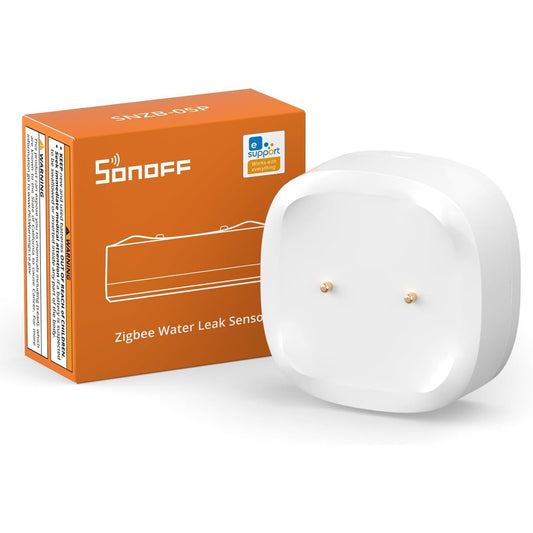 163754 - SONOFF SNZB-05P - Detektor Uji Zigbee, Sensor Uji i Mençur për Shtëpi, Bodrume dhe Kuzhina, Kompatibil me Alexa dhe Google Assistant, Kërkon Zigbee Hub