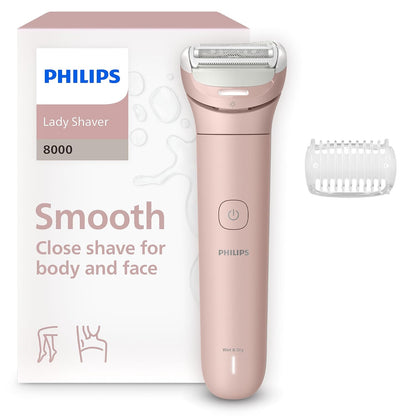 307286 - PHILIPS Lady Shaver Series 8000, pa tel, për lagësht dhe thatë, 3 tehe, kokë fleksibile, dritë LED, 100 minuta, BRL129/00