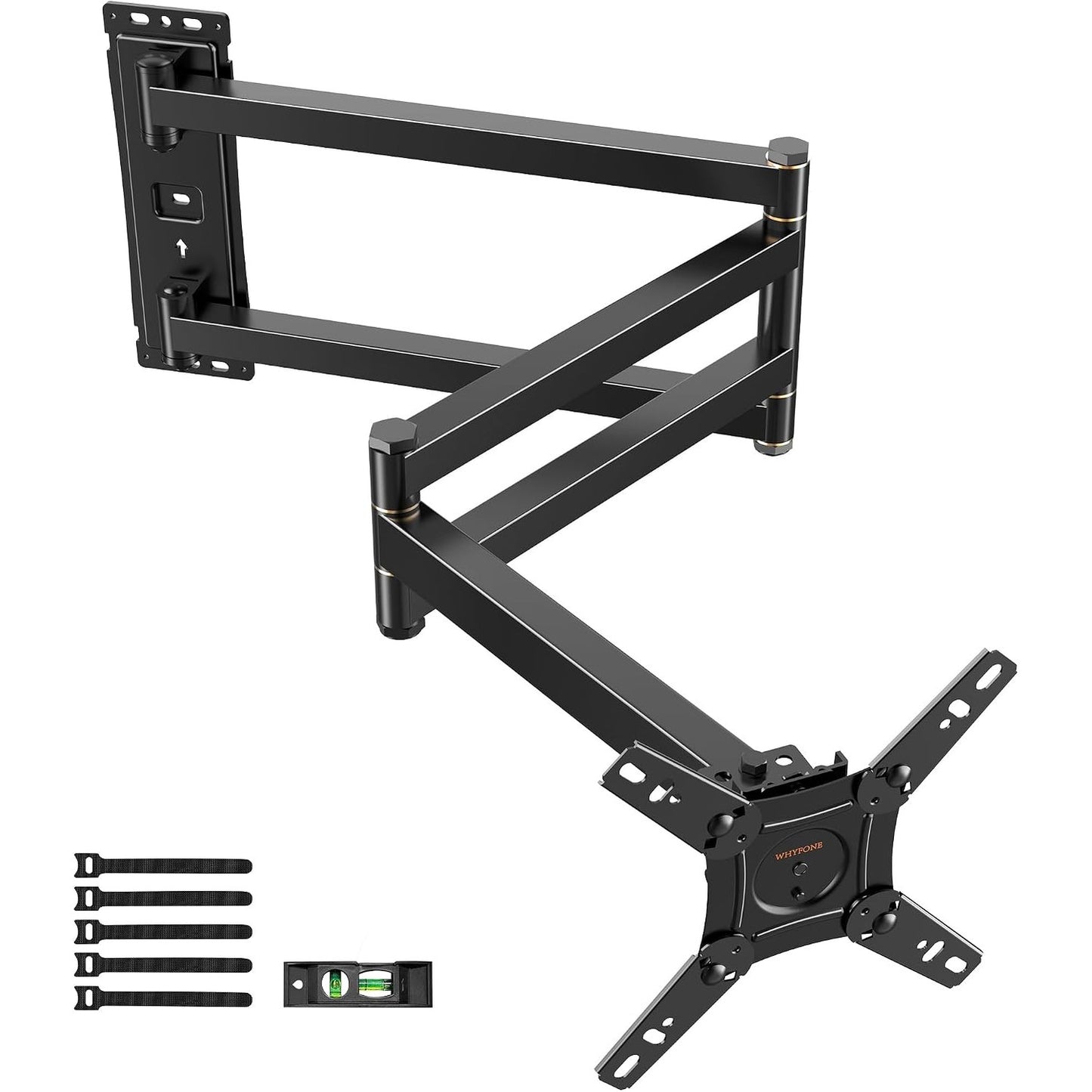 266228 - WHYFONE Mbështetëse muri për televizor me shtrirje ekstra të gjatë 1036 mm, Rrotullim 180°, e rregullueshme për ekrane dhe monitorë LED LCD 13-43 inç, Max VESA 200x200 mm