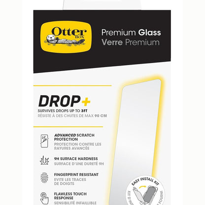 310008 - OTTERBOX Mbrojtës Ekrani Premium prej Xhami të Temperuar për iPhone 15 Pro Max me Trajtim Antimikrobik, Mbrojtje nga Thyerjet, Gërvishtjet dhe Rëniet deri në 0.9m