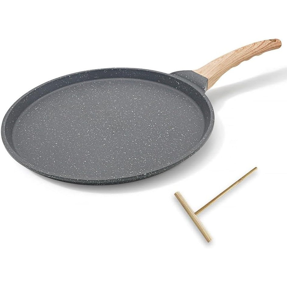 214661 - BOBIKUKE Tavë për Krepa 25cm me Shpërndarës Brumi, Shtresë Jo-Ngjitëse