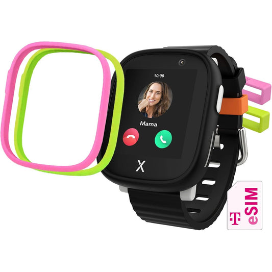 188652 - DEUTSCHE TELEKOM Ora Inteligjente për Fëmijë X6 Play eSIM GPS, me Buton SOS, Ekran Vendndodhjeje, Telefon dhe Mesazhe Zanore, e Lidhur me Telefonin Inteligjent të Prindërve nëpërmjet Aplikacionit, Ngjyra e Zezë