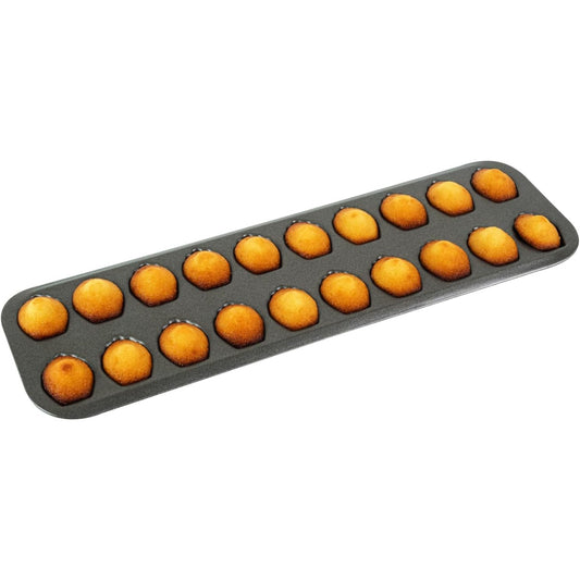 253497 - GOBEL | Tabaka me 20 Mini Madeleine | Çelik | Veshje me dy shtresa jo-ngjitëse | Prodhuar në Francë