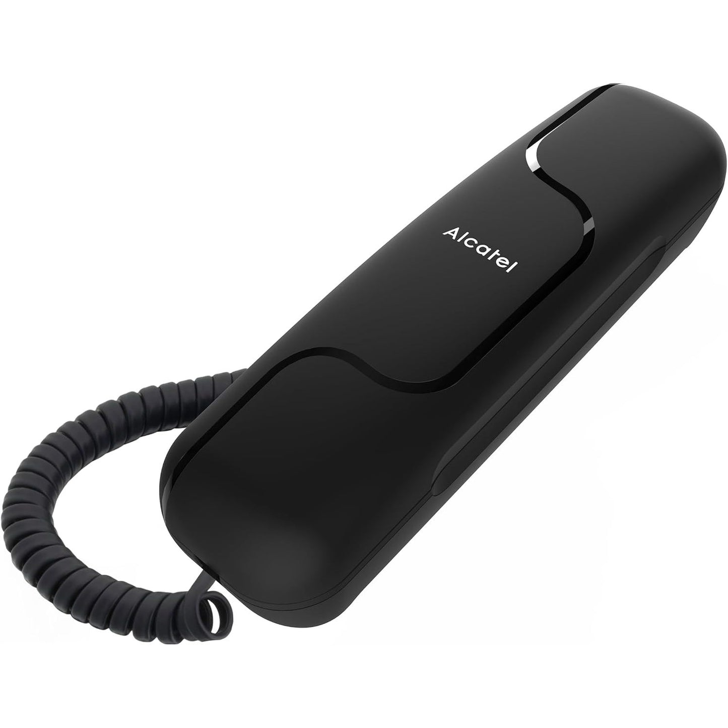 276973 - ALCATEL T06 - Telefon fiks me kabllo - Dizajn ultra kompakt - I montueshëm në mur - Buton rithirrjeje - I zi