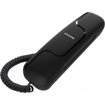 276973 - ALCATEL T06 - Telefon fiks me kabllo - Dizajn ultra kompakt - I montueshëm në mur - Buton rithirrjeje - I zi