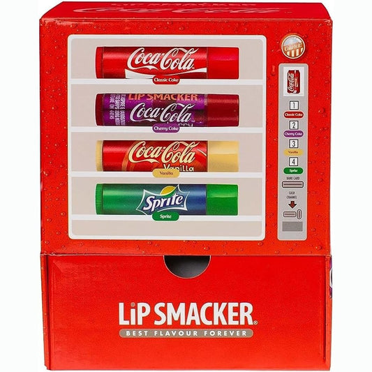 311526 - LIP SMACKER - Asortiment Balsami Buzësh Coca-Cola, Set Dhurate për Vajza, 4 Shije