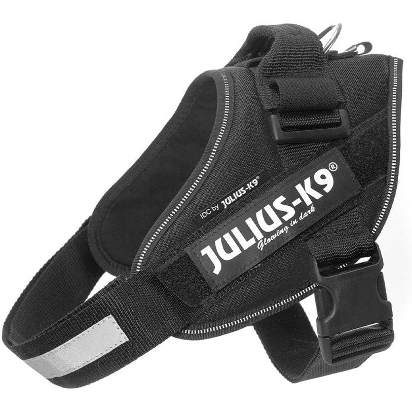 221654 - IDC Rrip reflektues Powerharness, L, e zezë, i rregullueshëm, i ajrosur, i certifikuar Oeko-TEX, për qen të vegjël, të mesëm dhe të mëdhenj