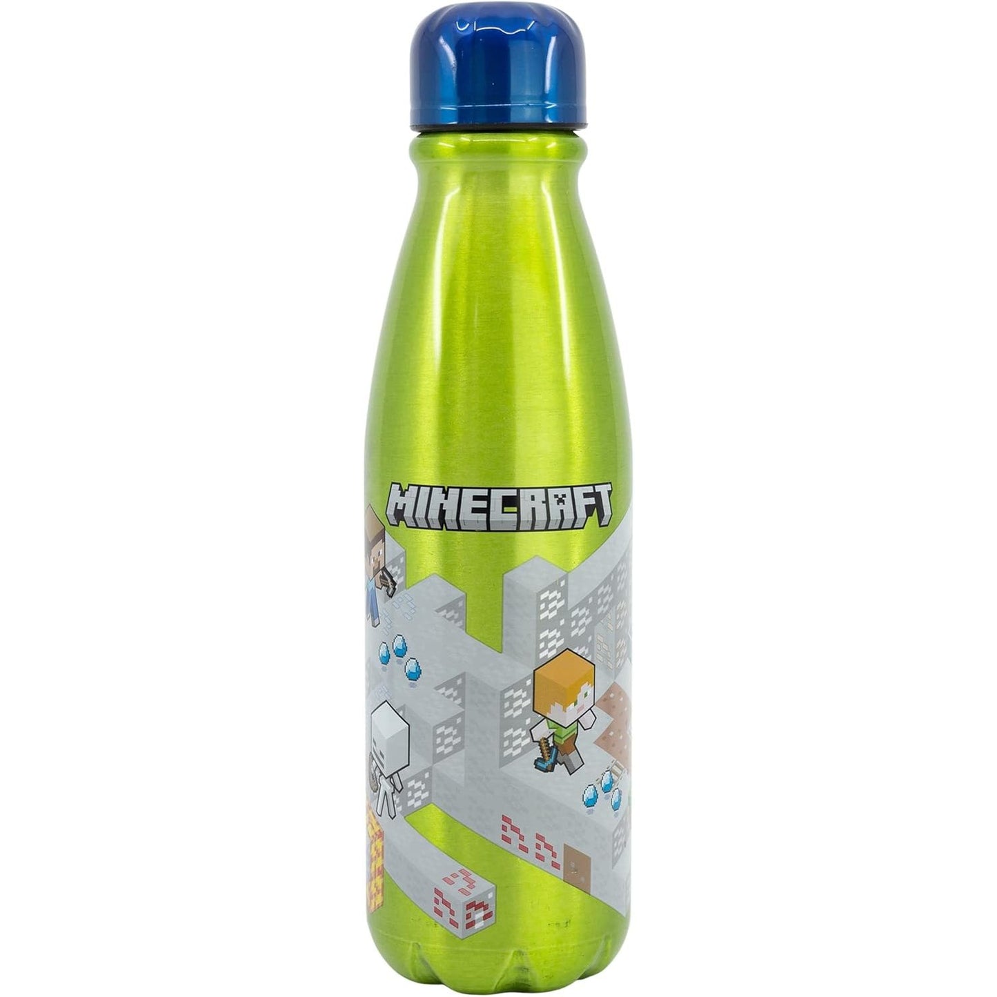 186731 - MINECRAFT Shishe Uji prej Alumini e Ripërdorshme për Fëmijë, Kapacitet 600ml