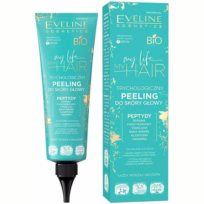 318257 - EVELINE COSMETICS My Life My Hair Skrab Trikologjik për Skalpin - 125 ML, me Acide dhe Enzima AHA, Veganë