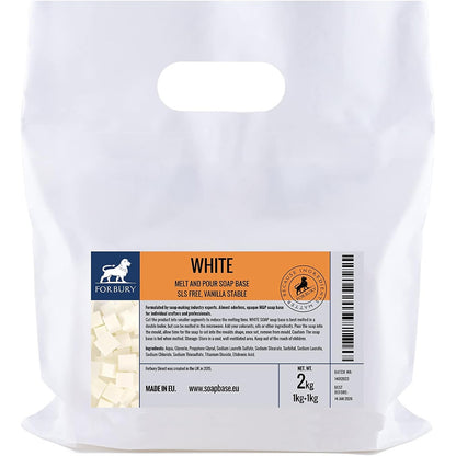 272142 - FORBURY Bazë për Sapone blanco senza SLS 2 kg (1 kg + 1 kg) Bazë sapuni e bardhë opake