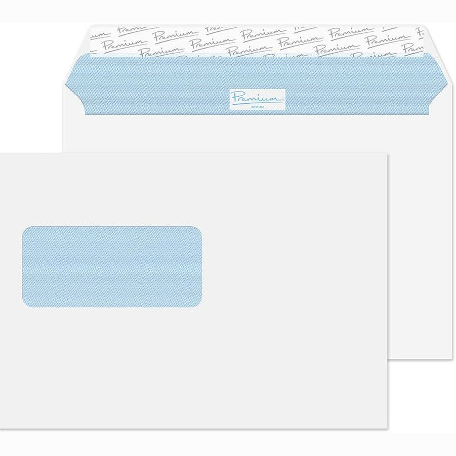 296400 - BLAKE Zarf C5 (16.2 x 22.9 cm) me dritare | Pako me 25 | 120 GSM | Zarfë të bardhë me shirit mbrojtës | të certifikuar nga FSC | Zarfë të riciklueshëm ekologjikë | Modeli 34213W