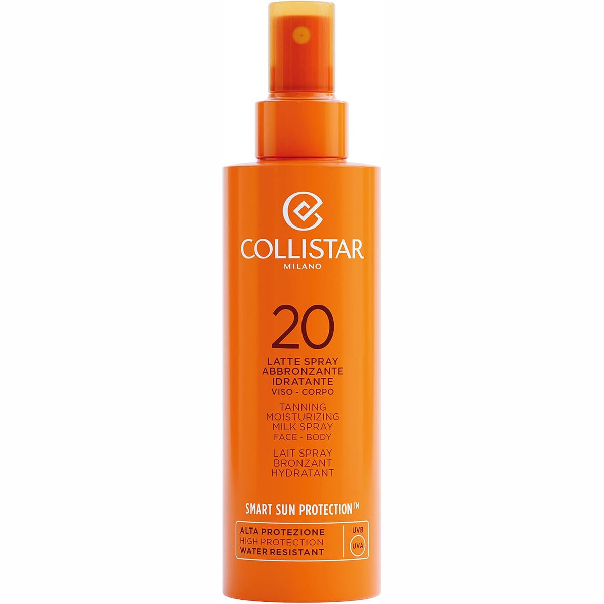 303225 - COLLISTAR Tanning Spray Milk SPF 20 | I pasur me vitaminë E | I freskët, superthithës dhe rezistent ndaj ujit | Për fytyrën dhe trupin | 200 ml