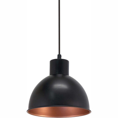 255711 - EGL0 TRURO 1 Llambë Varëse, Llambadar i Varur në Stil Vintage, Industrial dhe Retro, Çelik i Zi dhe Bakër, Prizë E27