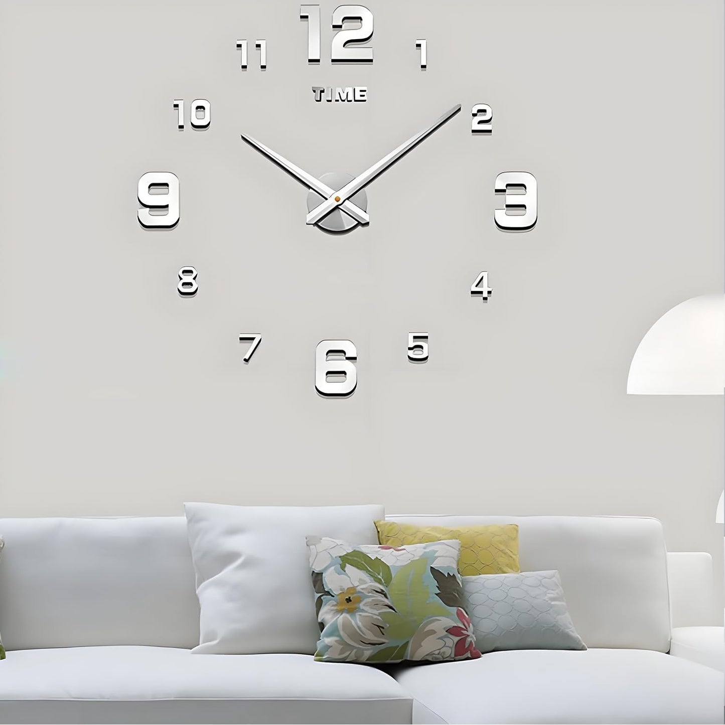 256733 - CORALTREE Dekorime Muri 3D, Orë Muri DIY, për Zyrë, Dhomë Ndenjeje, Dhomë Gjumi, Argjend