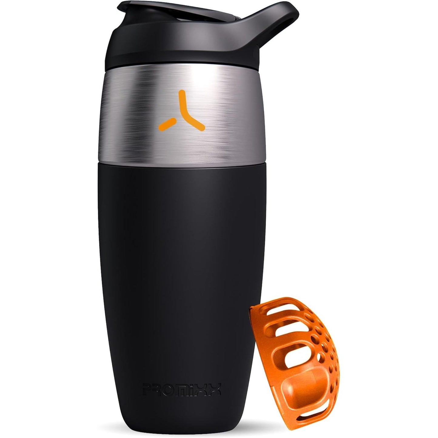 184376 - PROMIXX PURSUIT – Shishe Premium për Proteina me Mur prej Çeliku Inox, Kapak i Qëndrueshëm, i Papërshkueshëm nga Rrjedhjet, Pa Erë