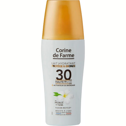 318556 - CORINE DE FARME Locion Hidratues Bronze SPF 30, 150 ml, me Vaj Monoi Tahitian, Mbrojtje nga Dielli, Aktivizues për Nxirje